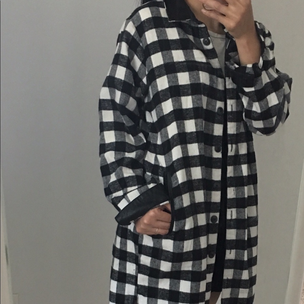 NWOT CHECK LONG SHIRT